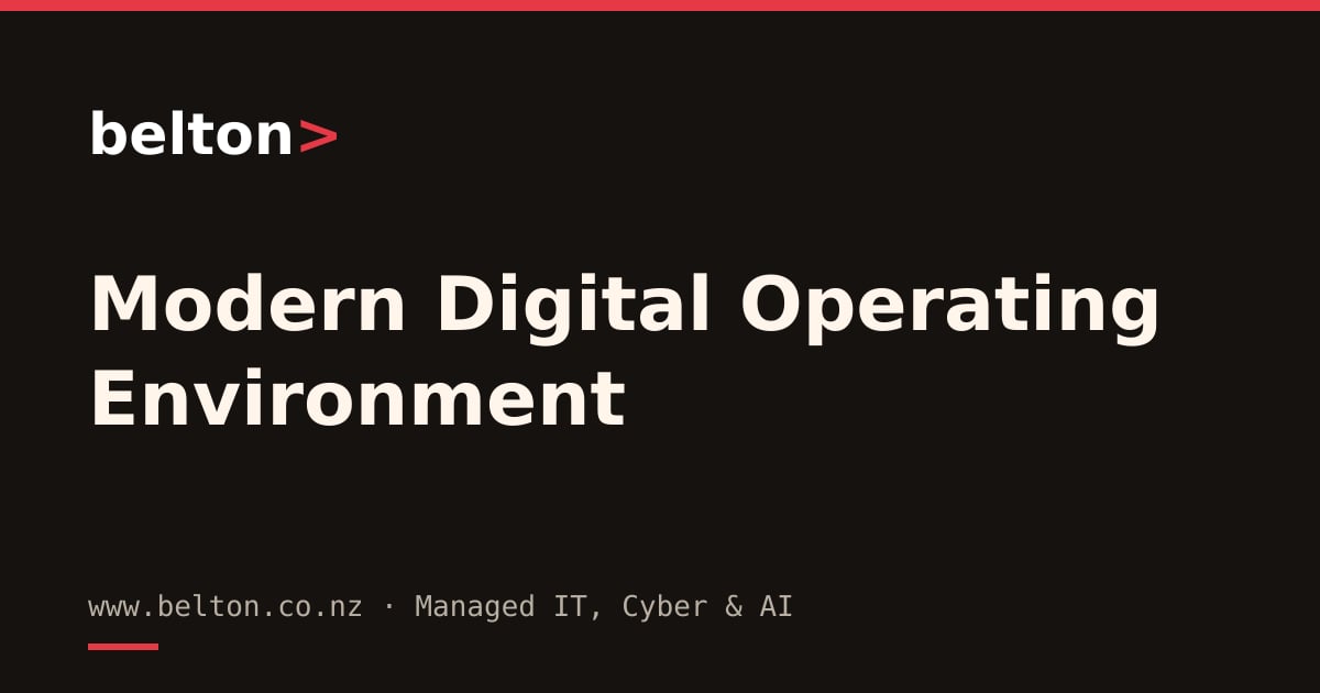 Building a Modern Digital Operating Environment | Belton IT Nexus