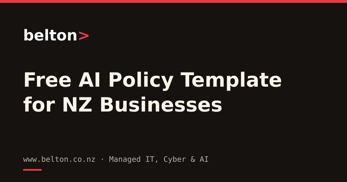 Free AI Policy Template for NZ Businesses | Belton IT Nexus